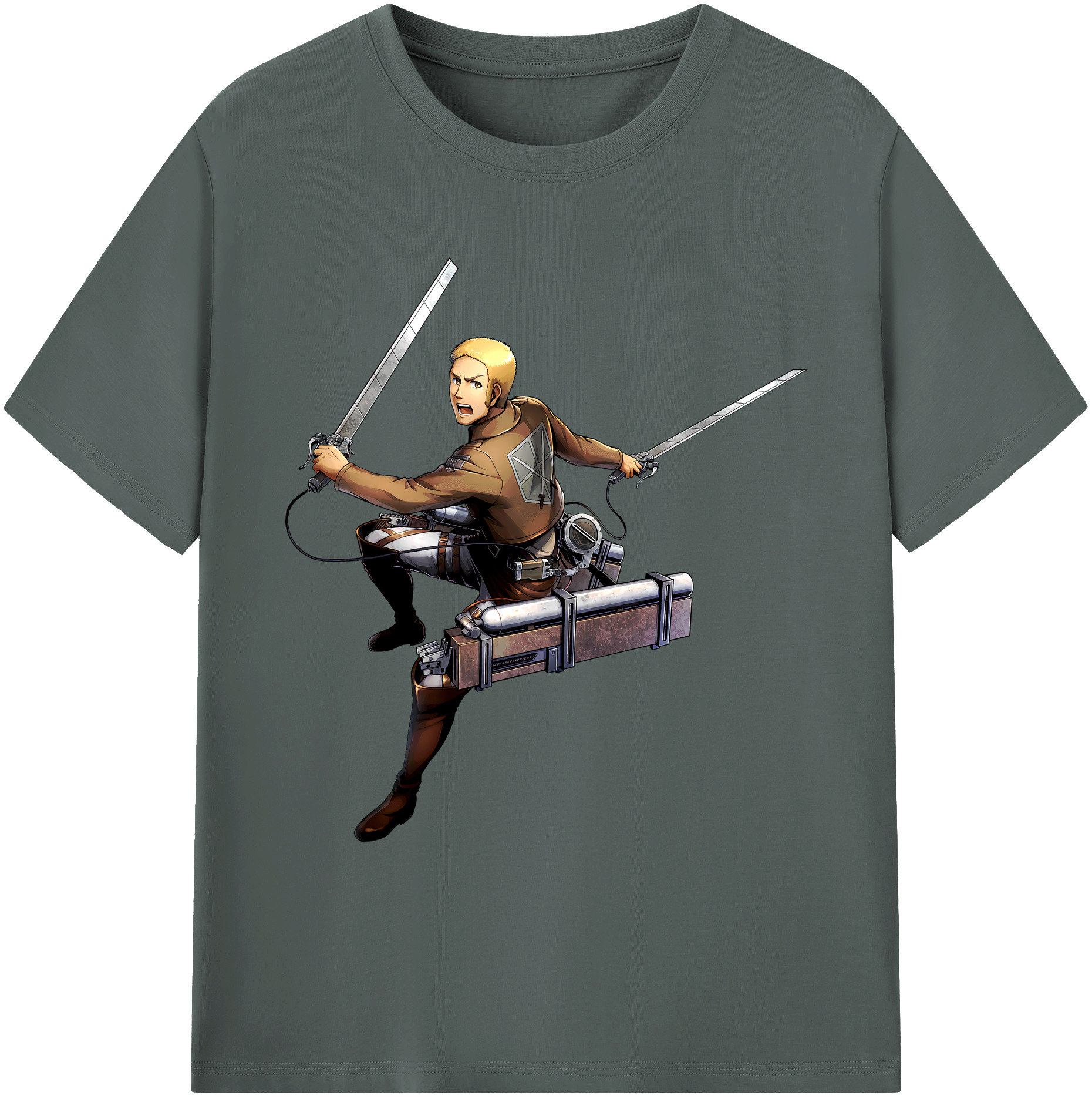 （画像用） 進撃の巨人 ライナー・ブラウン Attack on Titan Reiner Braun 綿100％ メンズ半袖Tシャツ｜肌触りやわらか＆通気性